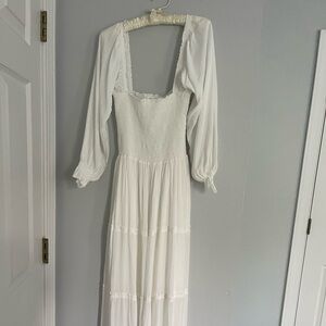 Kenny Flowers White Long Sleeve Dress